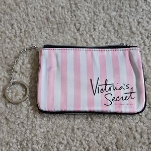 Victoria's Secret Pink and White Striped Clutch
